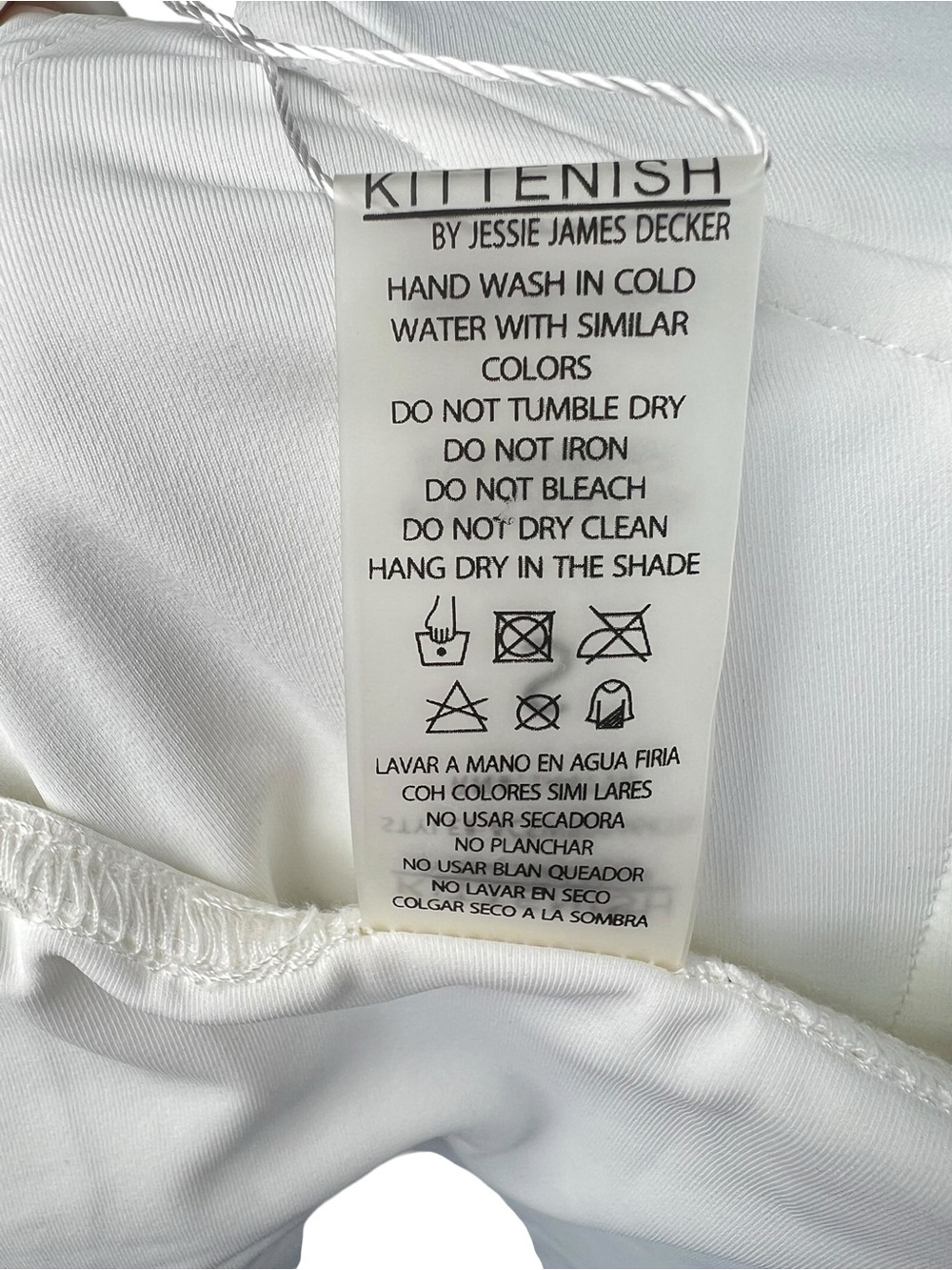 Kittenish Pool Girl Belted One Piece White Gold Toned Hardware Size Small NWT - Picture 12 of 12